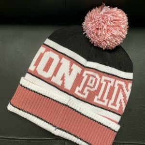 PINK Victoria's Secret Accessories - Victoria’s Secret Pink Nation Beanie Hat PINK Victoria's Secret Accessories - Victoria’s Secret Pink Nation Beanie Hat